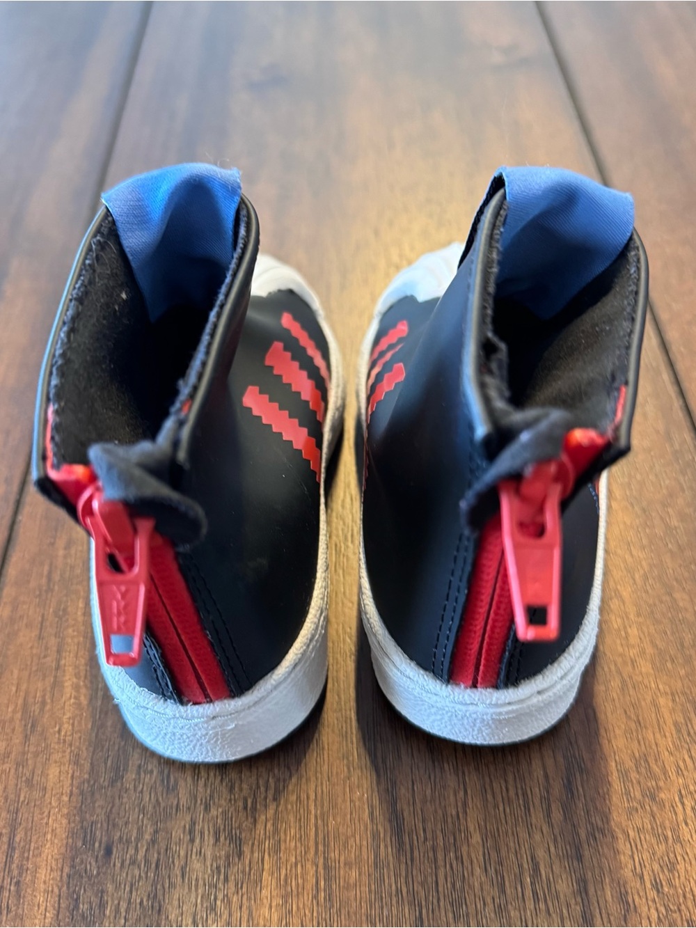 Adidas Baby Toddler Originals Superstar 360 Rain Boots Size 4K Black Red - Picture 4 of 6
